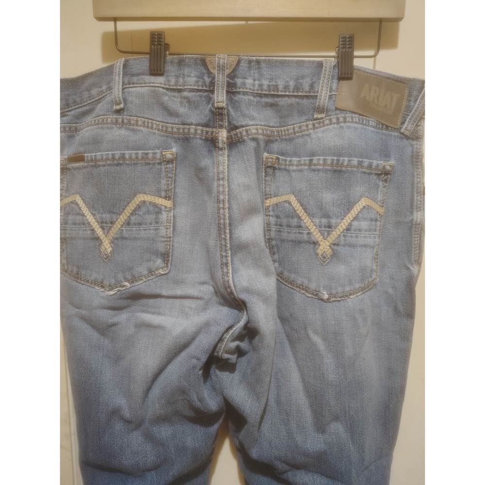Ariat M4 Low Rise Boot Cut Jeans Mens 36x36 Medium Wash Denim Work Western - Picture 4 of 6